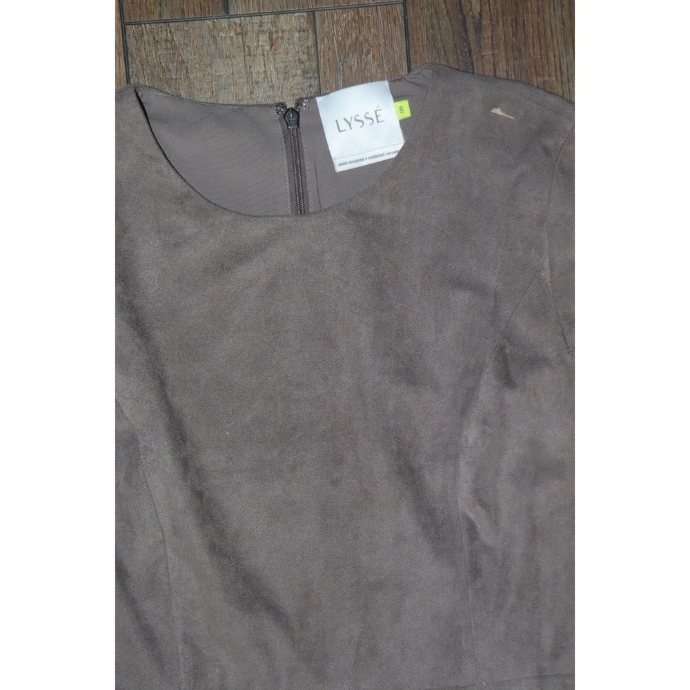 Lysse gray brown crew neck dress New Small - Picture 3 of 8